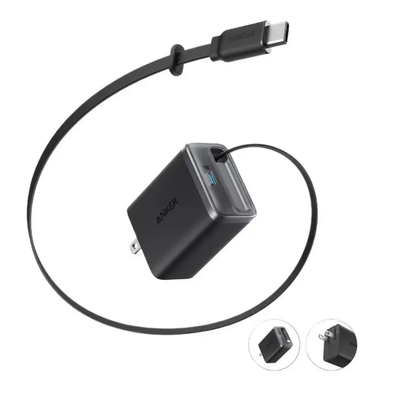Anker Nano 35W PD Fast Charger with Retractable USB-C Cable