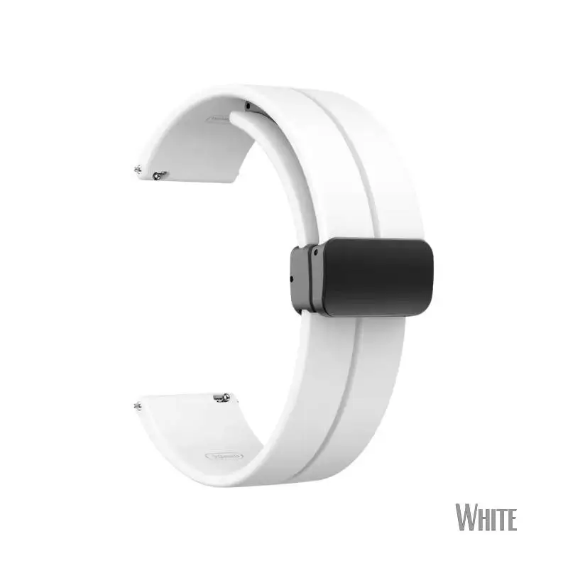 22mm Silicone Magnetic Buckle Strap for Smartwatch