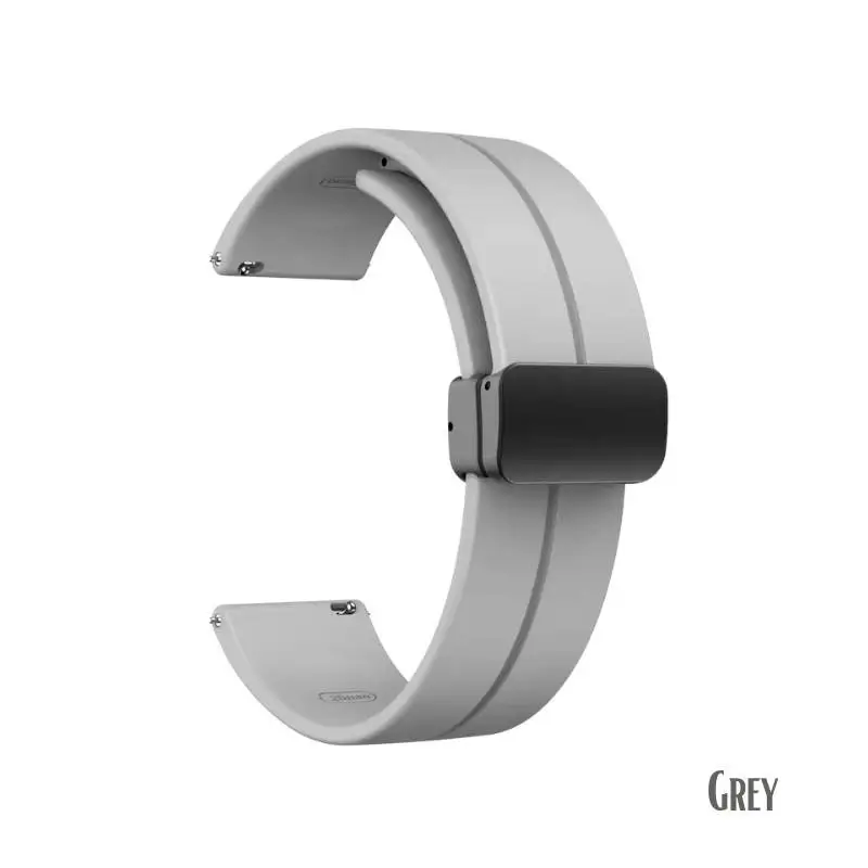 22mm Silicone Magnetic Buckle Strap for Smartwatch