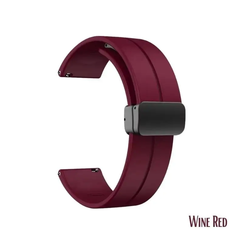 22mm Silicone Magnetic Buckle Strap for Smartwatch