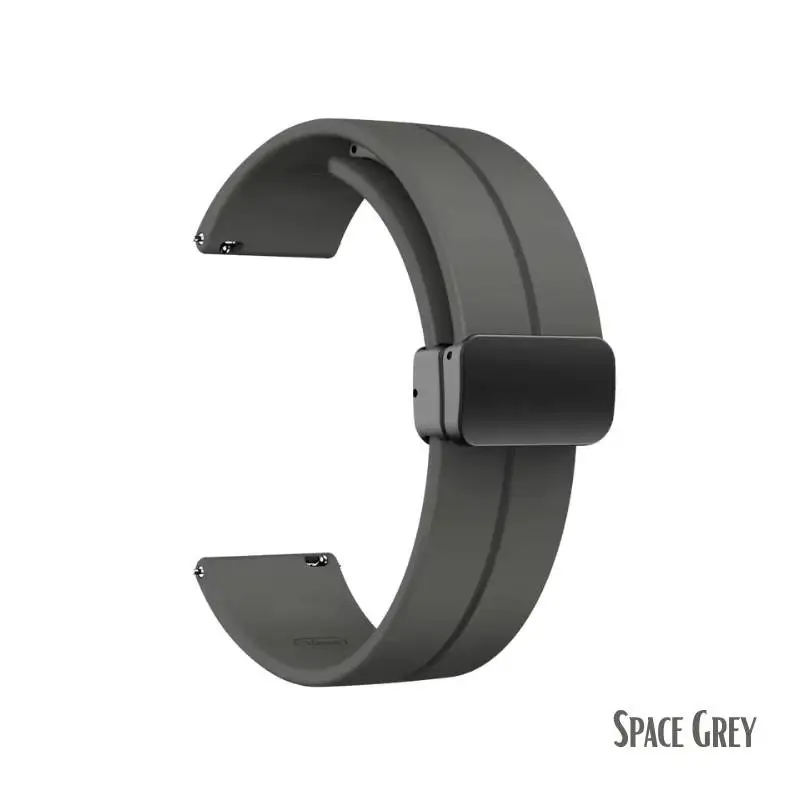 22mm Silicone Magnetic Buckle Strap for Smartwatch