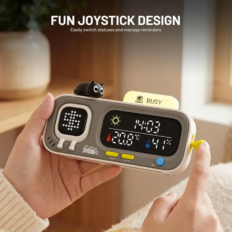 ATuMan MOOD Retro Pixel Smart Thermohygrometer Display
