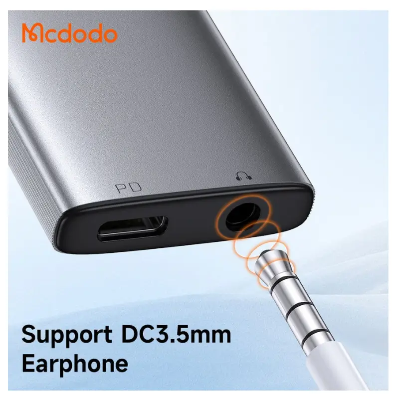 Mcdodo CA-337 USB-C to Dual USB-C & 3.5mm Audio Adapter with 60W PD Charging Mcdodo CA-337 USB-C to Dual USB-C & 3.5mm Audio Adapter with 60W PD Charging