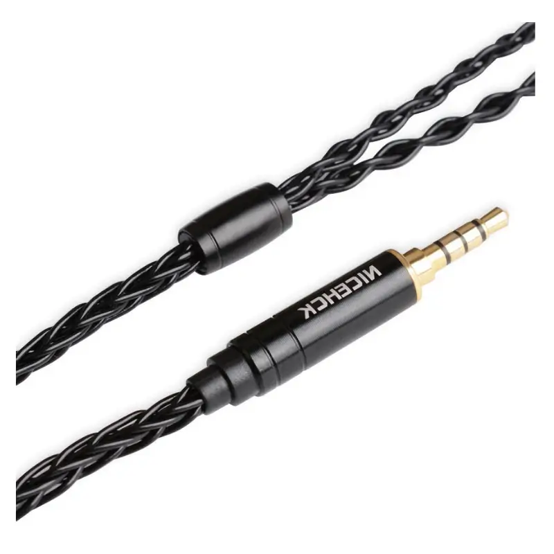 NICEHCK Black Wheat 8-Core Silver-Plated 2-Pin Microphone Cable NICEHCK Black Wheat 8-Core Silver-Plated 2-Pin Microphone Cable