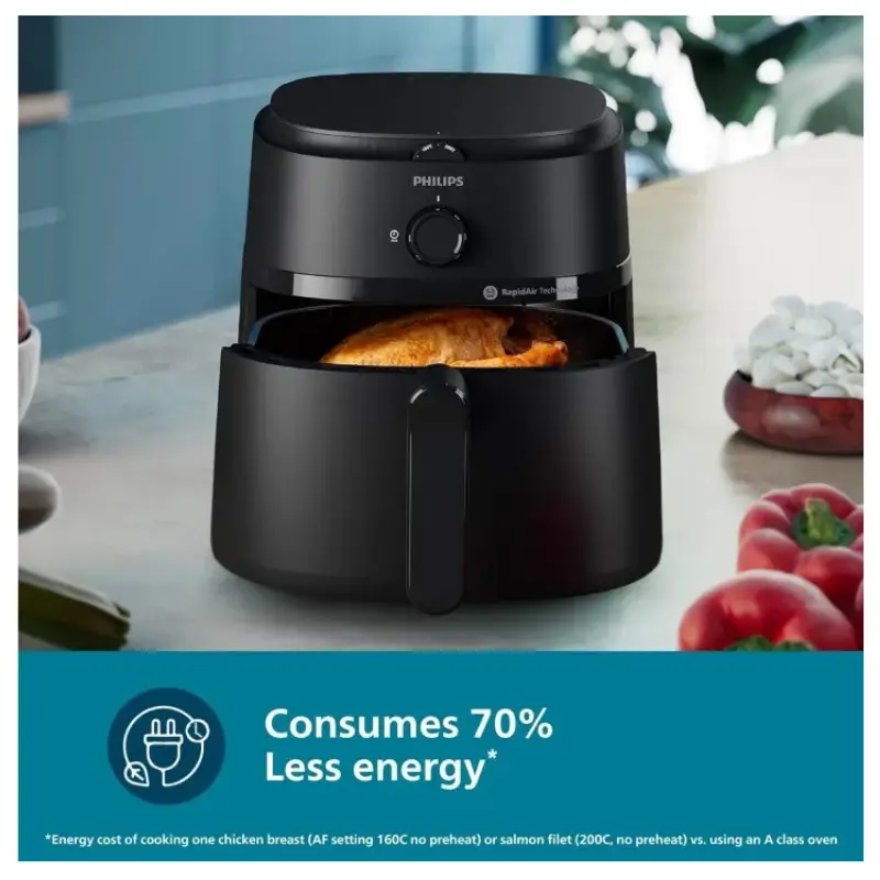 Philips NA110/00 3.2L Compact Air Fryer with Rapid Air Technology & Timer