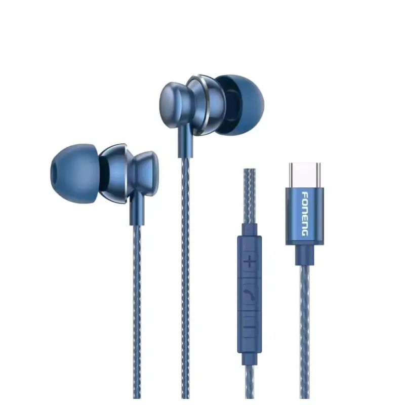 Foneng T67 USB Type-C In-Ear Earphone with Heavy Bass and Built-in Mic