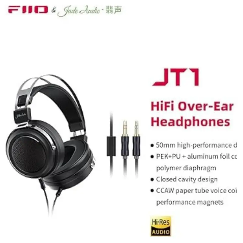 FiiO JadeAudio JT1 Professional Studio Headphones with Hi-Res Audio FiiO JadeAudio JT1 Professional Studio Headphones with Hi-Res Audio