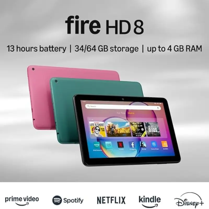 Amazon Fire HD 8 Tablet 2024 Black 8" HD Display