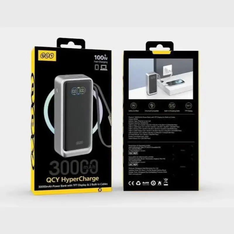 QCY HyperCharge PB30C 30000mAh 100W Power Bank