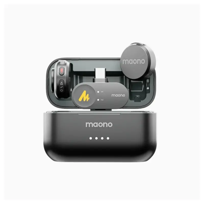 Maono Wave T5 Wireless Lavalier Microphone with 2.4GHz Stable Transmission Maono Wave T5 Wireless Lavalier Microphone with 2.4GHz Stable Transmission