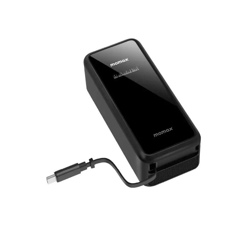 Momax 1-Pac+ 10000mAh Hybrid GaN Power Bank With Retractable USB-C Cable Momax 1-Pac+ 10000mAh Hybrid GaN Power Bank With Retractable USB-C Cable