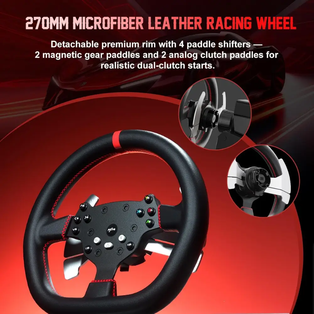 PXN V10 Ultra Direct Drive Gaming Racing Wheel with 3.2Nm Force Feedback