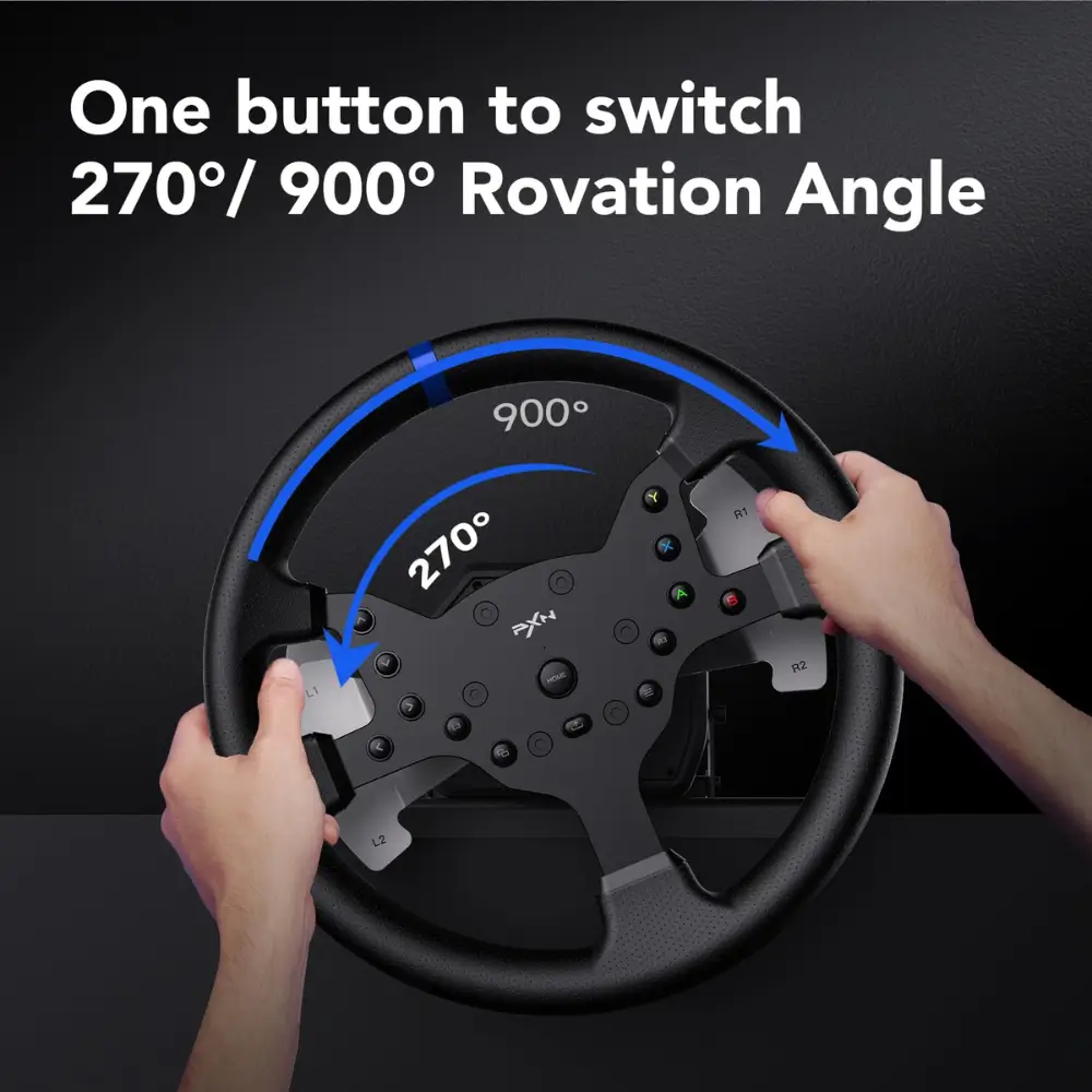 PXN V99 EU Dual-Motor FFB Racing Wheel with Pedals and Shifter
