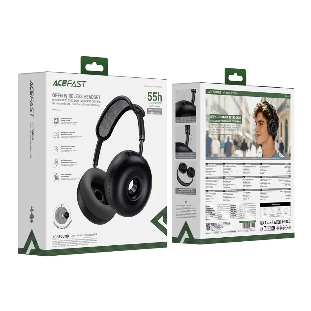 ACEFAST H19 Open Wireless Headset with 50mm Driver