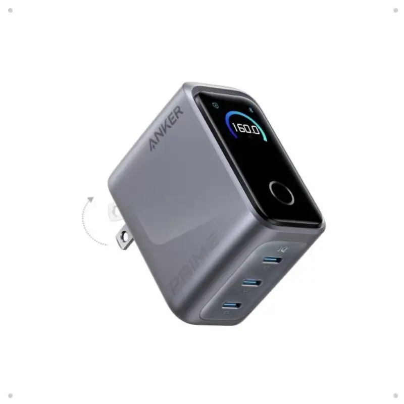 Anker Prime 160W GaNPrime 3-Port Fast Charger with Smart Digital Display Anker Prime 160W GaNPrime 3-Port Fast Charger with Smart Digital Display