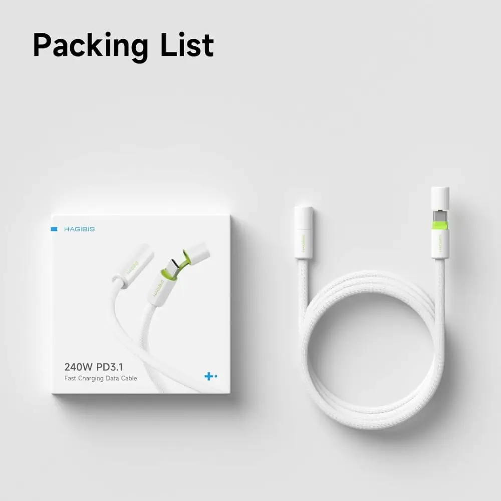Hagibis USB-C Cable 240W Fast Charging Cable with 480Mbps Data Transfer
