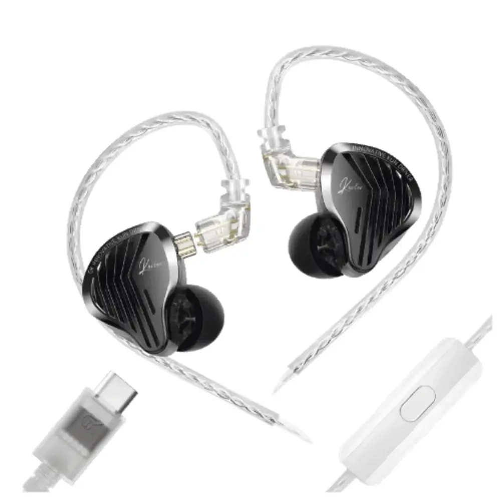 GK KUNTEN Dynamic Driver Hi-Fi Bass IEM Earphones (2-Pin Cable)