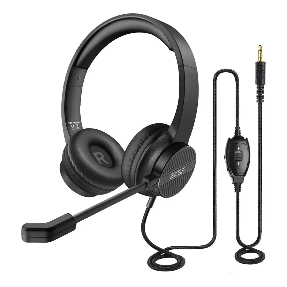 Eksa Telecom H12 Black Wired Headphone Main Eksa Telecom H12 Black Wired Headphone Main