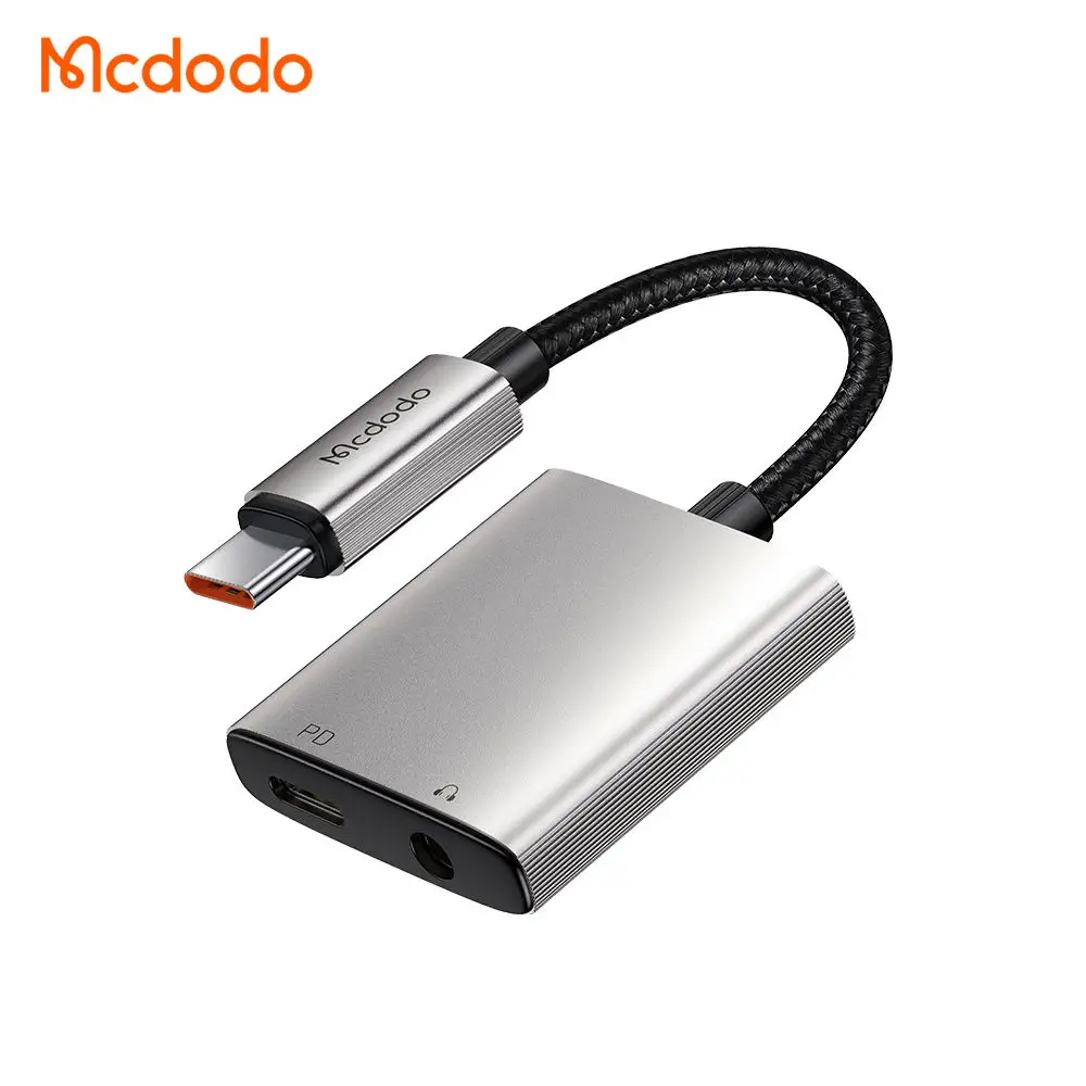 Mcdodo CA-505 2-in-1 USB-C to 3.5mm Audio Adapter with 60W PD Charging & Hi-Res Sound Mcdodo CA-505 2-in-1 USB-C to 3.5mm Audio Adapter with 60W PD Charging & Hi-Res Sound