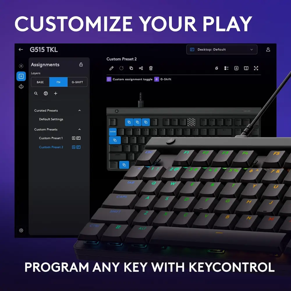 Logitech G515 TKL Tactile Mechanical Gaming Keyboard