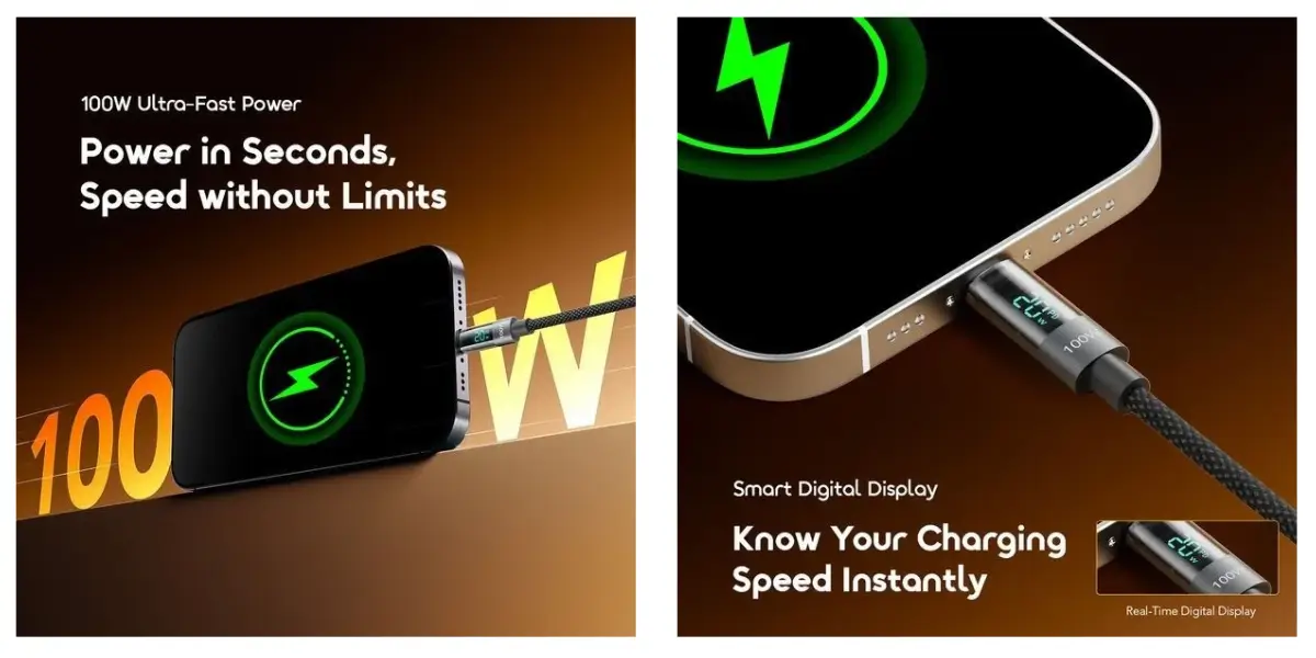 Oraimo DigiLine 100W Type-C to Type-C Fast Charging Cable - image 2