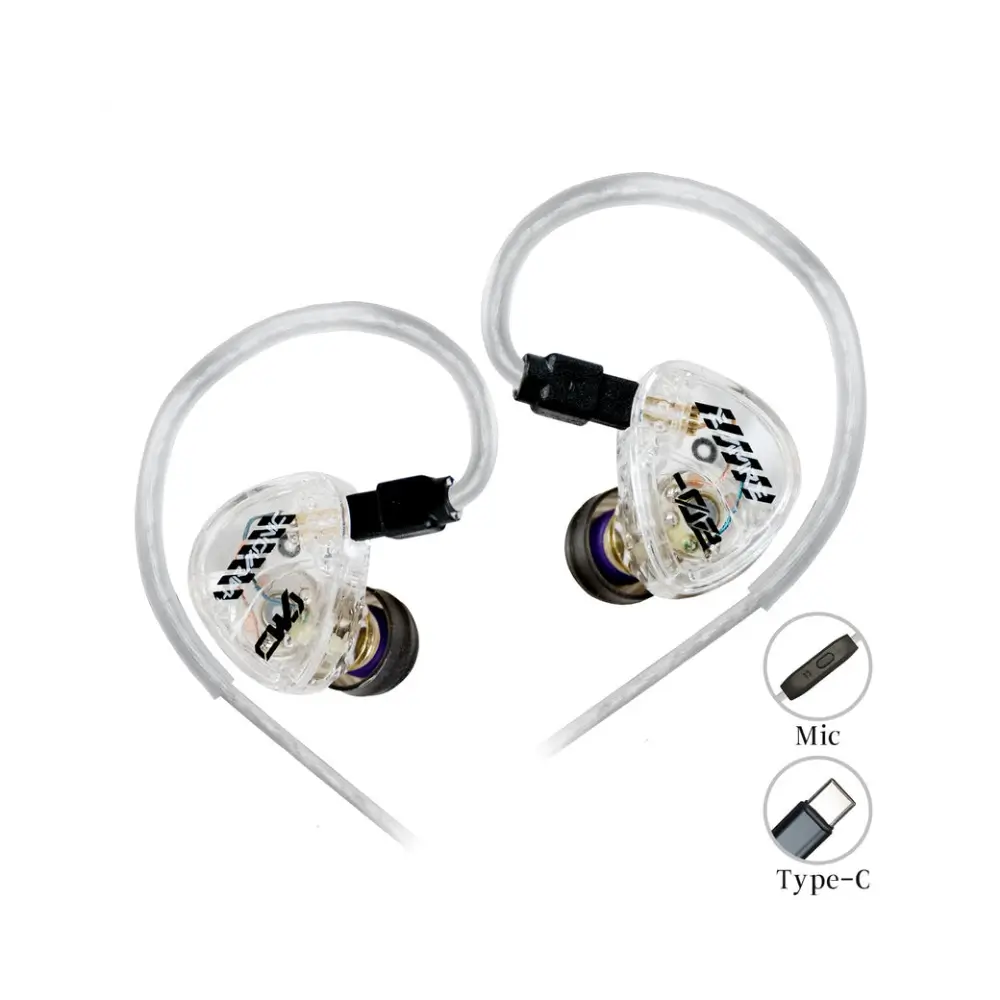 HE Cai Wenji 10mm Dynamic Driver In-Ear Monitors with Resin Shell