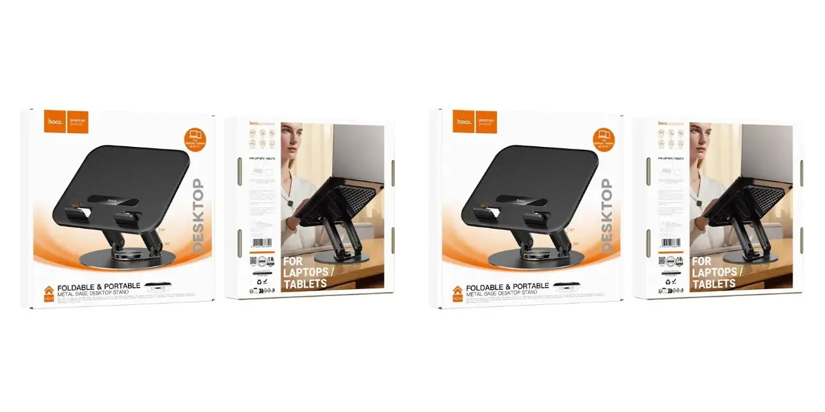 HOCO HD14 Adjustable Laptop Stand with 360° Rotating Base - image 2 HOCO HD14 Adjustable Laptop Stand with 360° Rotating Base - image 2