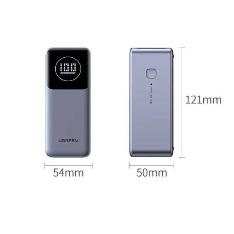 Digital display screen showing remaining battery charge