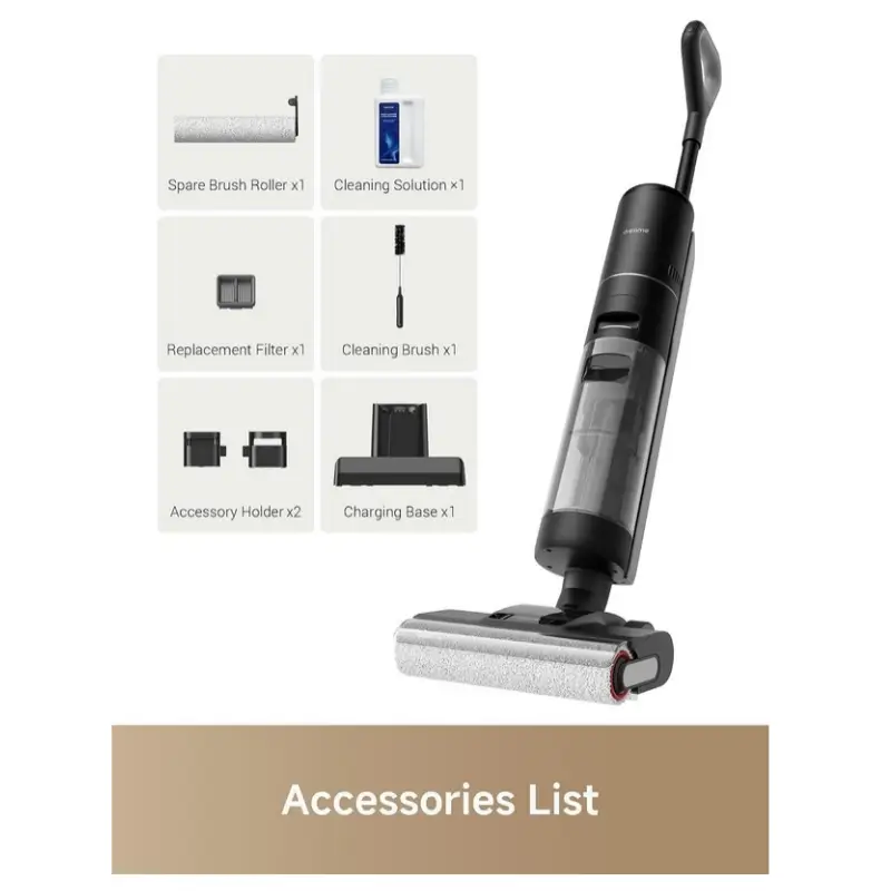Dreame H12 Pro FlexReach wet dry vacuum mop on hardwood floor