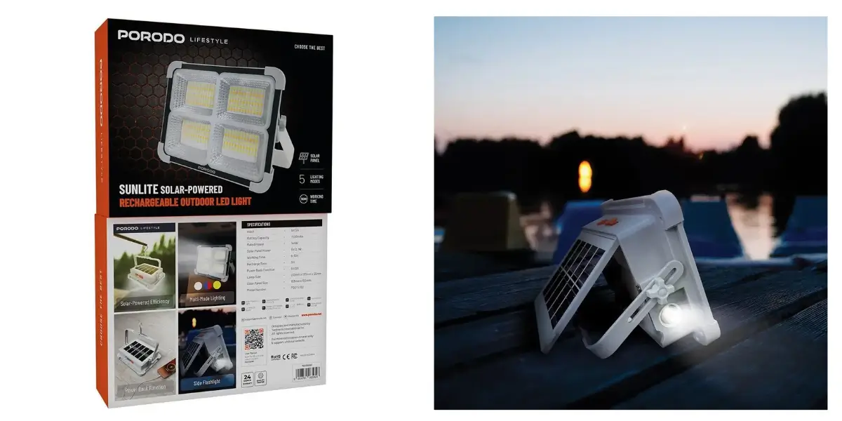 Porodo Sunlite Solar LED Light for Outdoor Garden Use - image 2 Porodo Sunlite Solar LED Light for Outdoor Garden Use - image 2