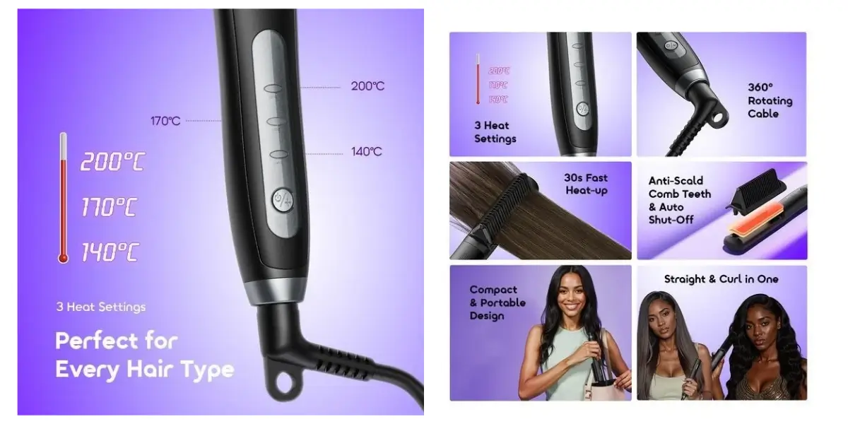 Oraimo SleekWave OHS-220N Hair Straightening Brush - image 2 Oraimo SleekWave OHS-220N Hair Straightening Brush - image 2