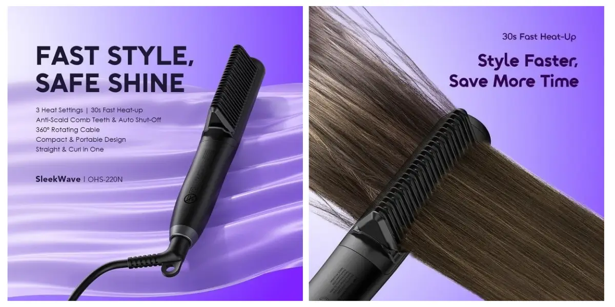 Oraimo SleekWave OHS-220N Hair Straightening Brush Oraimo SleekWave OHS-220N Hair Straightening Brush