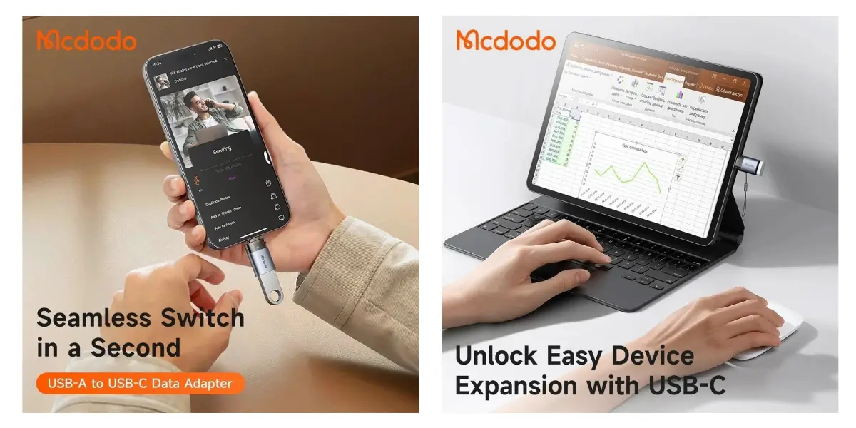 Mcdodo OT-740 USB-C OTG Adapter for Smartphones & Tablets Mcdodo OT-740 USB-C OTG Adapter for Smartphones & Tablets