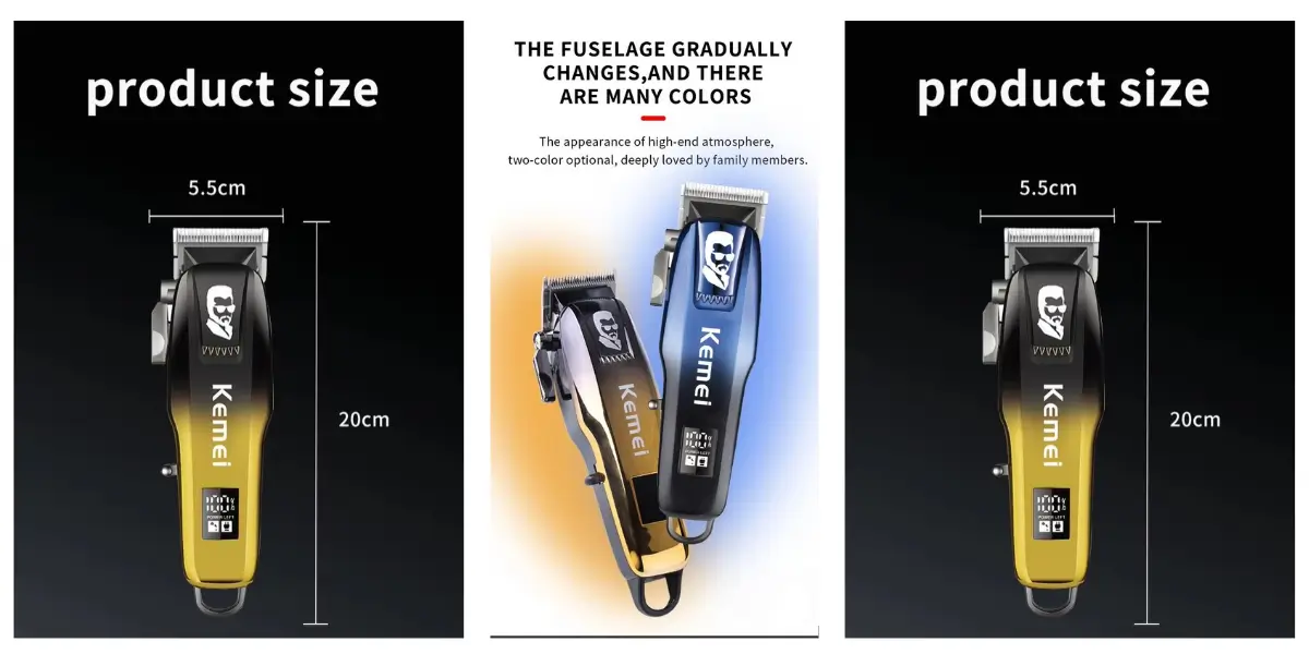 Kemei KM-709A Professional Hair Trimmer with LED Display