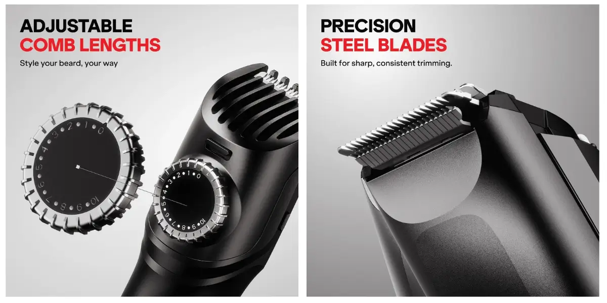 boAt Slazer S100 Precision Beard Trimmer with USB-C Fast Charging - image 2