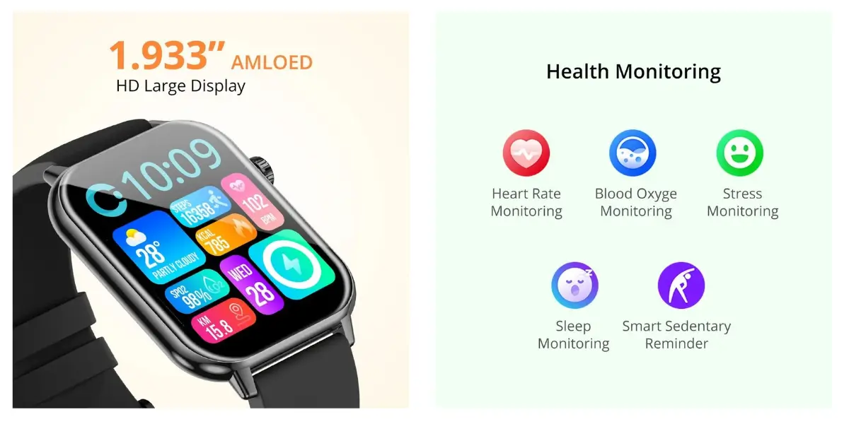 COLMI C28 AMOLED Bluetooth Calling Smartwatch - image 2 COLMI C28 AMOLED Bluetooth Calling Smartwatch - image 2