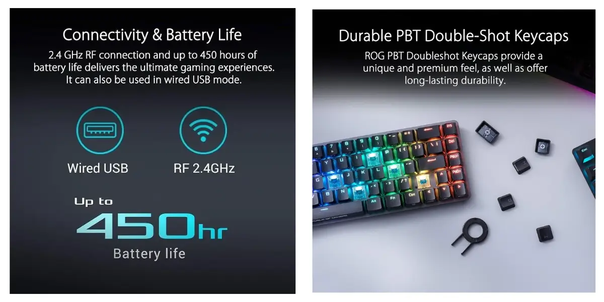 ASUS ROG Falchion NX Wireless Gaming Keyboard ASUS ROG Falchion NX Wireless Gaming Keyboard