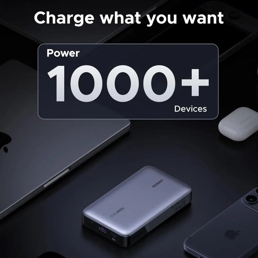 UGREEN Nexode power bank digital display close-up