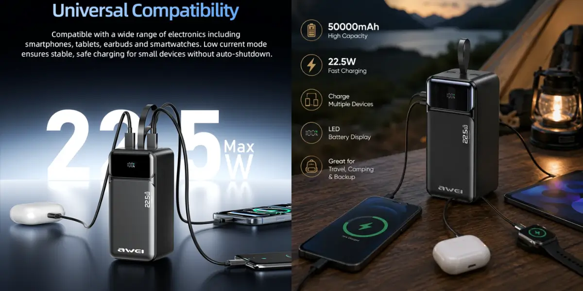 Awei PA-106 50000mAh Portable Power Bank Awei PA-106 50000mAh Portable Power Bank