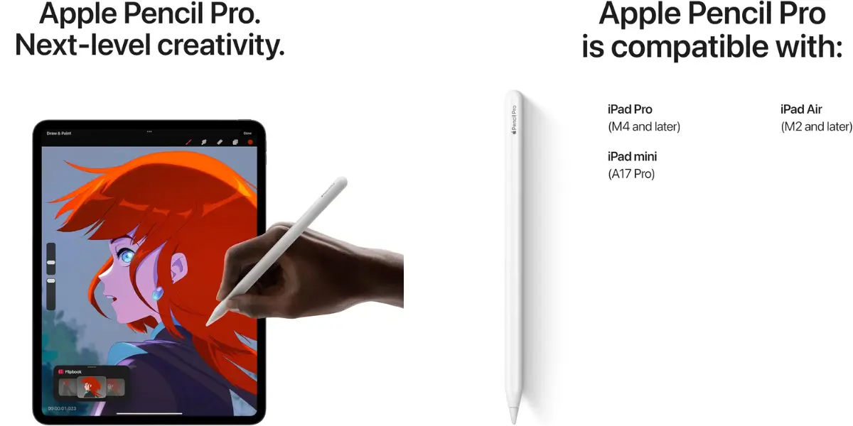 Apple Pencil Pro for iPad Pro and iPad Air