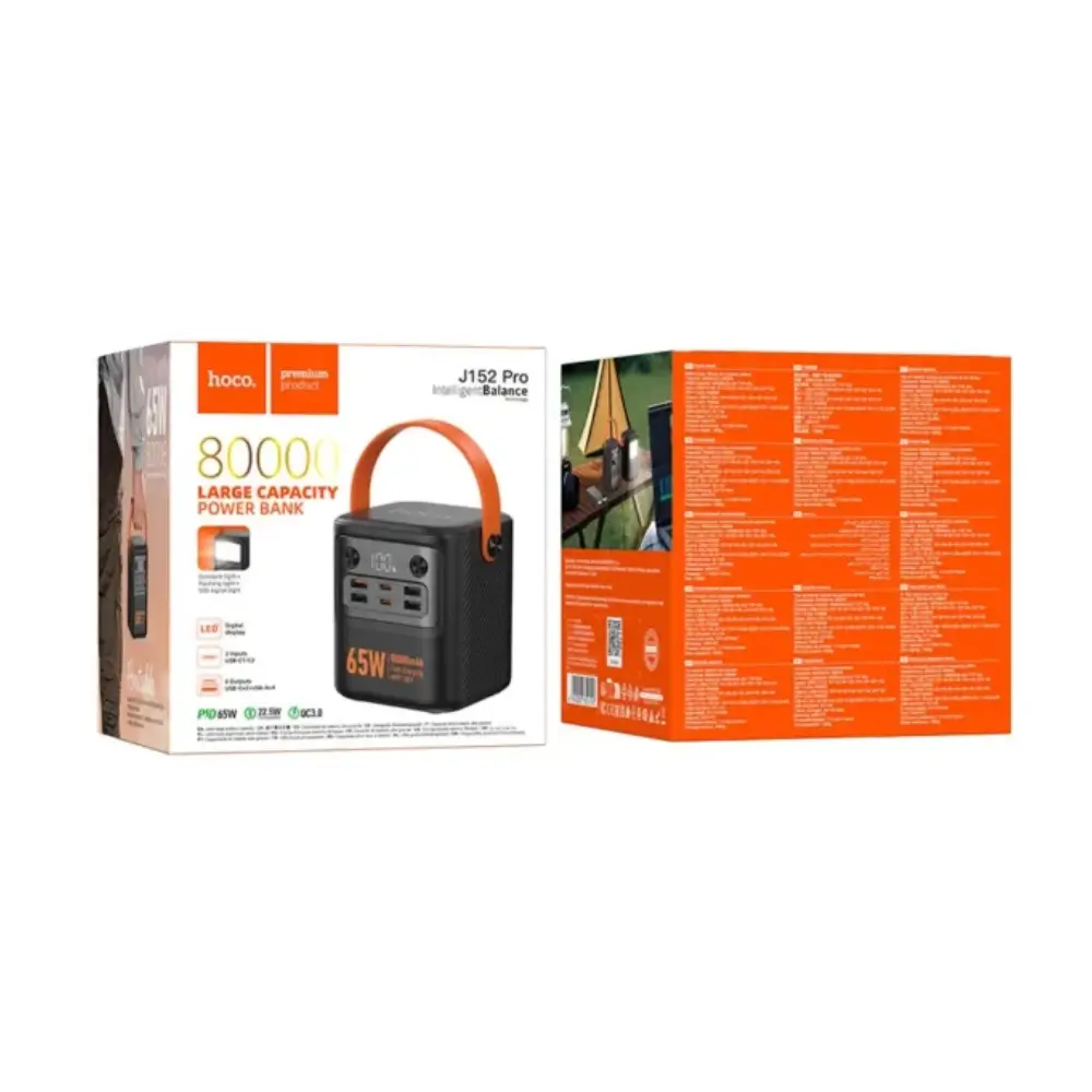 hoco J152 Pro power bank LED lamp in use outdoors