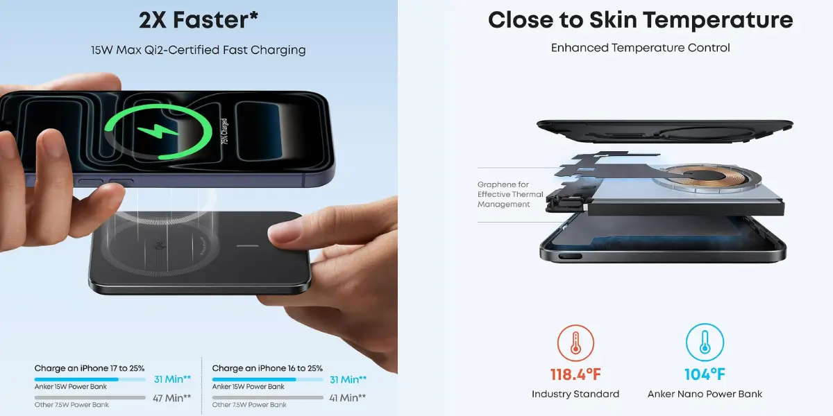 Anker Nano A1115 Magnetic Wireless Power Bank - image 2 Anker Nano A1115 Magnetic Wireless Power Bank - image 2