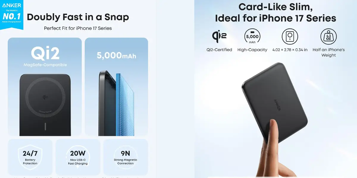 Anker Nano A1115 Magnetic Wireless Power Bank Anker Nano A1115 Magnetic Wireless Power Bank