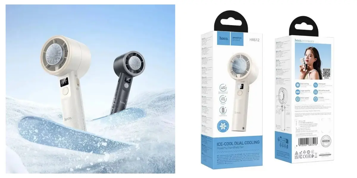 Hoco HX612 Ice Pack Portable Handheld Cooling Fan Hoco HX612 Ice Pack Portable Handheld Cooling Fan