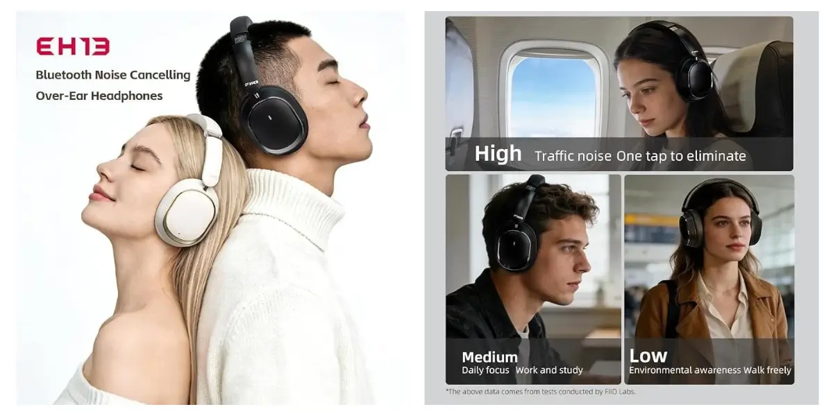 FiiO EH13 Wireless Bluetooth Noise Cancelling Headphones - image 2