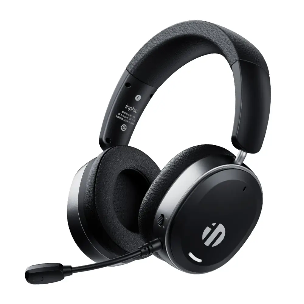 INPHIC H9 wireless gaming headset front view INPHIC H9 wireless gaming headset front view