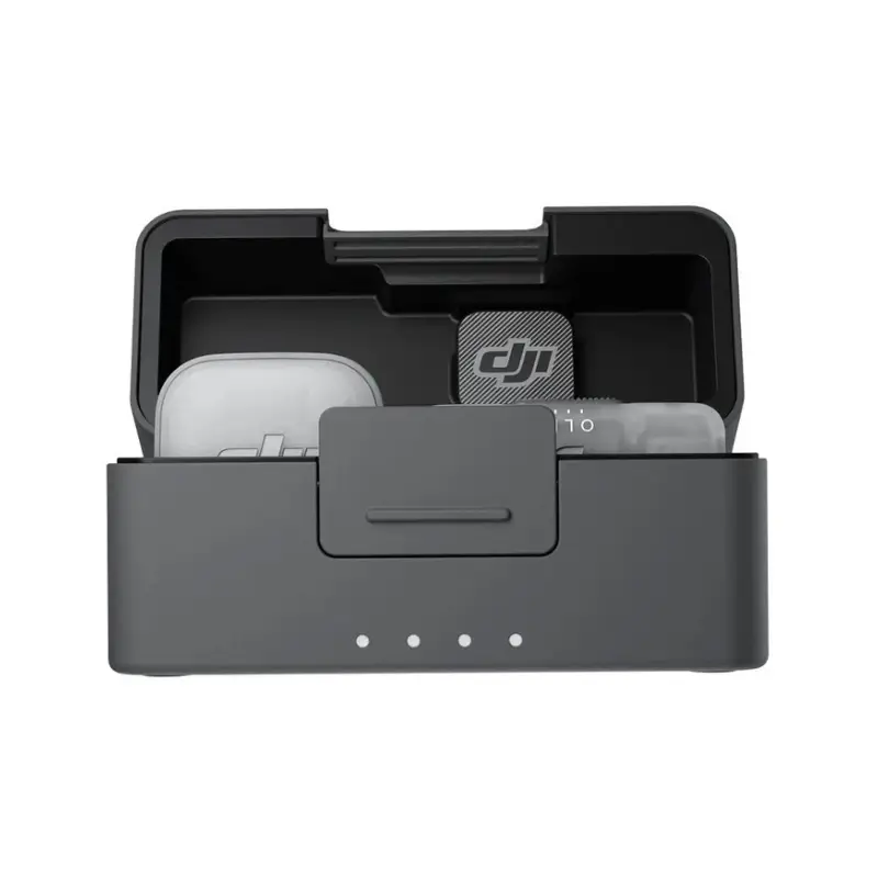 Close-up of DJI Mic Mini 2 omnidirectional microphone clip Close-up of DJI Mic Mini 2 omnidirectional microphone clip
