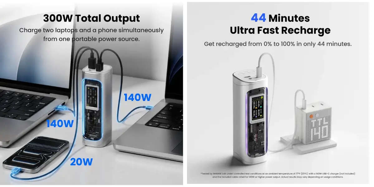 Sharge Shargeek 300 300W Power Bank with Dual USB-C - image 2