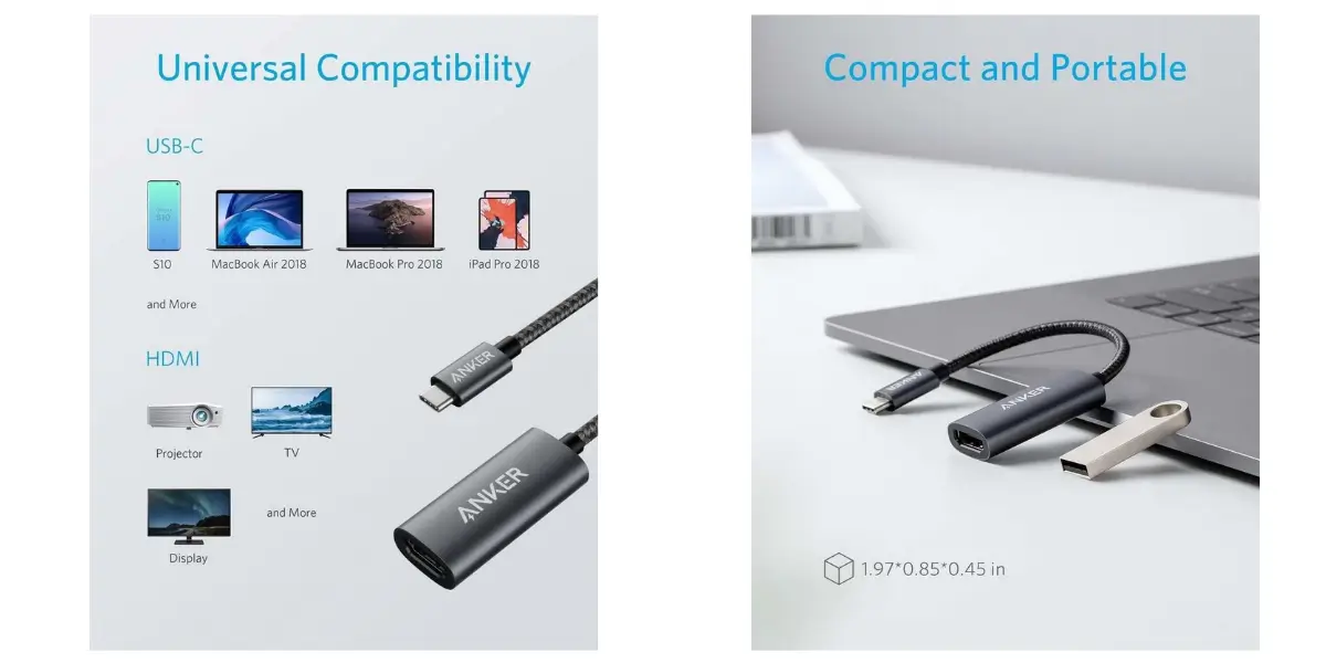 Anker USB C to HDMI Adapter with 4K@60Hz Video Output - image 2