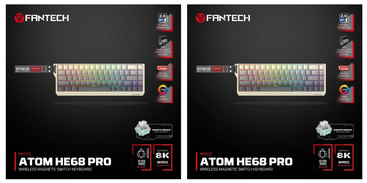 Fantech MK922 ATOM HE68 PRO Magnetic Gaming Keyboard